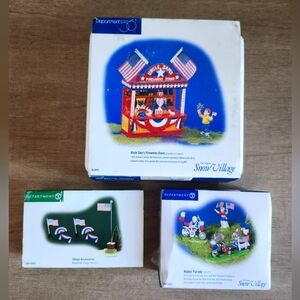 Rare Department 56 American Flag July 3th set